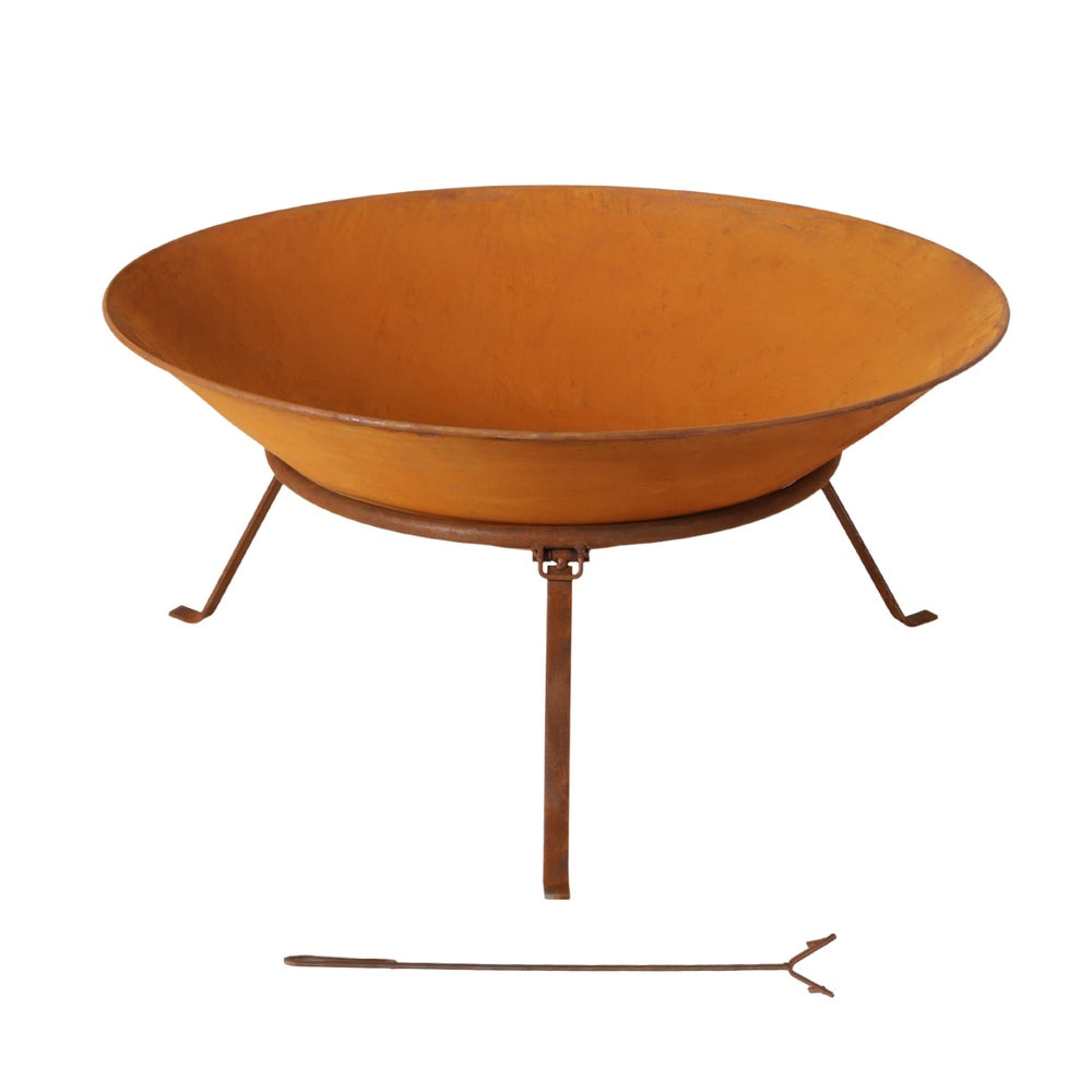70cm Fire Pit Rustic 70cm Iron Bowl Outdoor