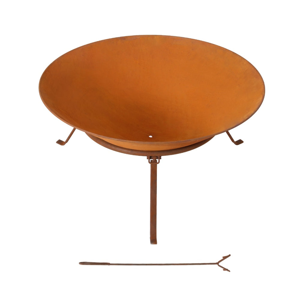 70cm Fire Pit Rustic 70cm Iron Bowl Outdoor