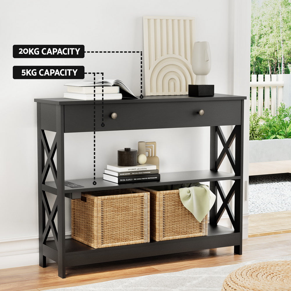 Hall Console Table 3-tier USB Outlets