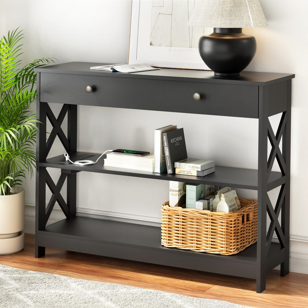 Hall Console Table 3-tier USB Outlets