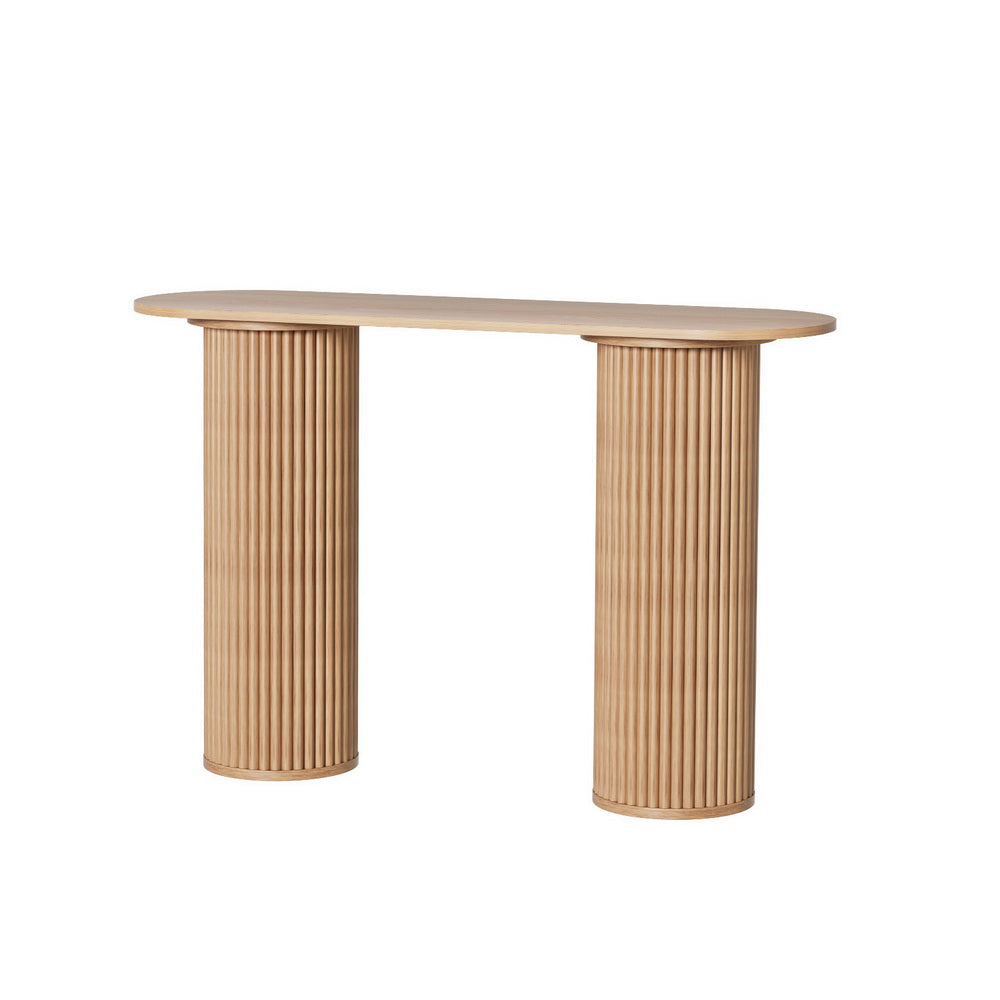 Hall Console Table Oval 115CM Pine