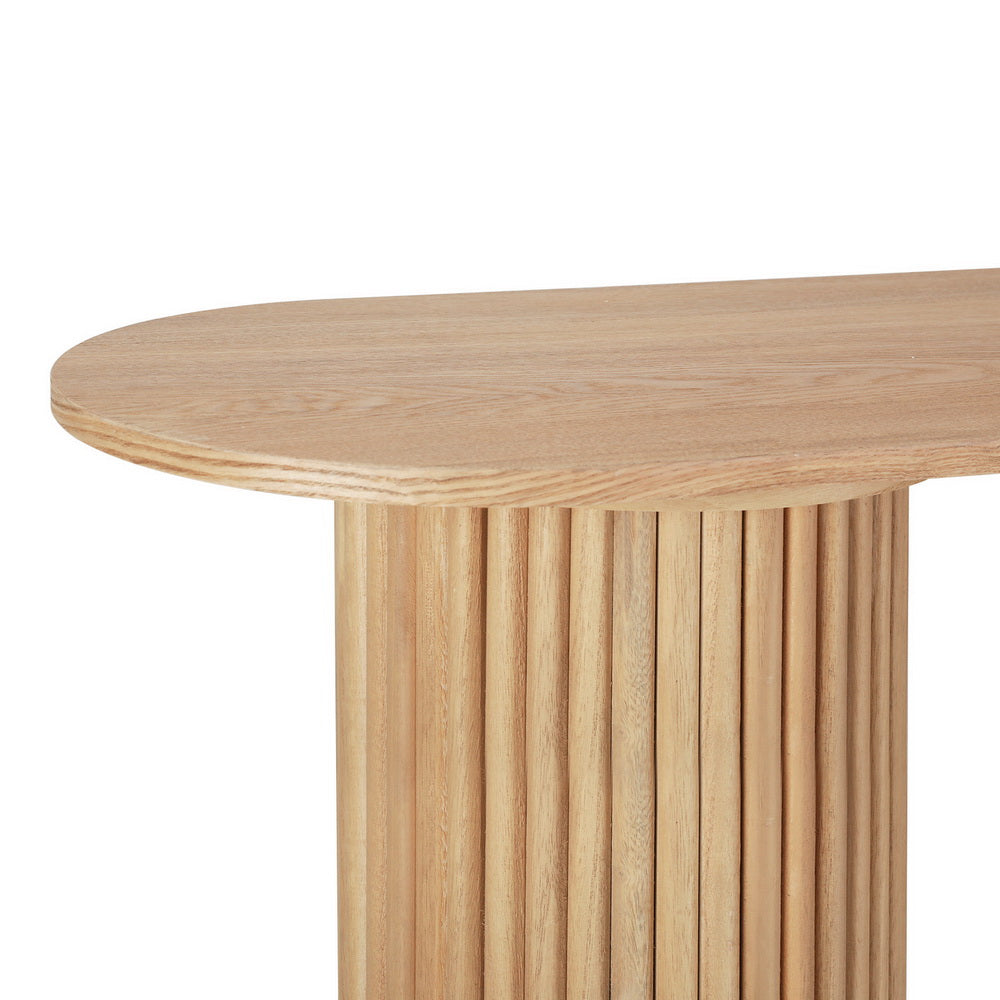 Hall Console Table Oval 115CM Pine