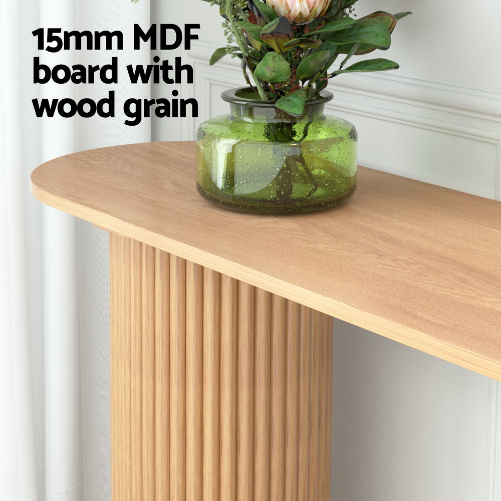Hall Console Table Oval 115CM Pine