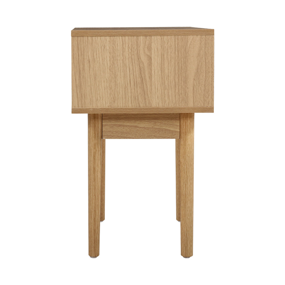 Bedside Table Rattan with Drawer