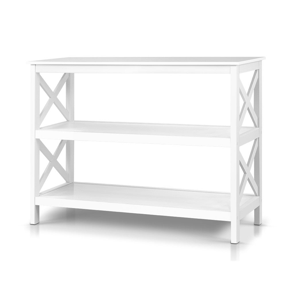 Hall Console Table 3-tier White Polly
