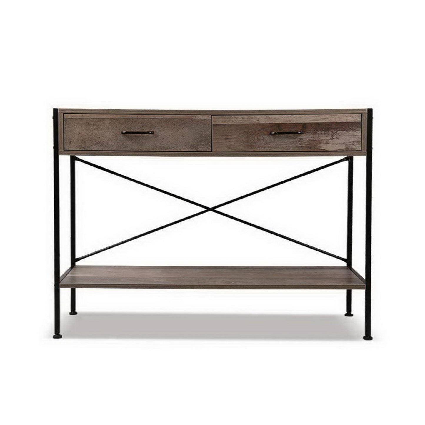 Hall Console Table 2 Drawers Walnut Marconi