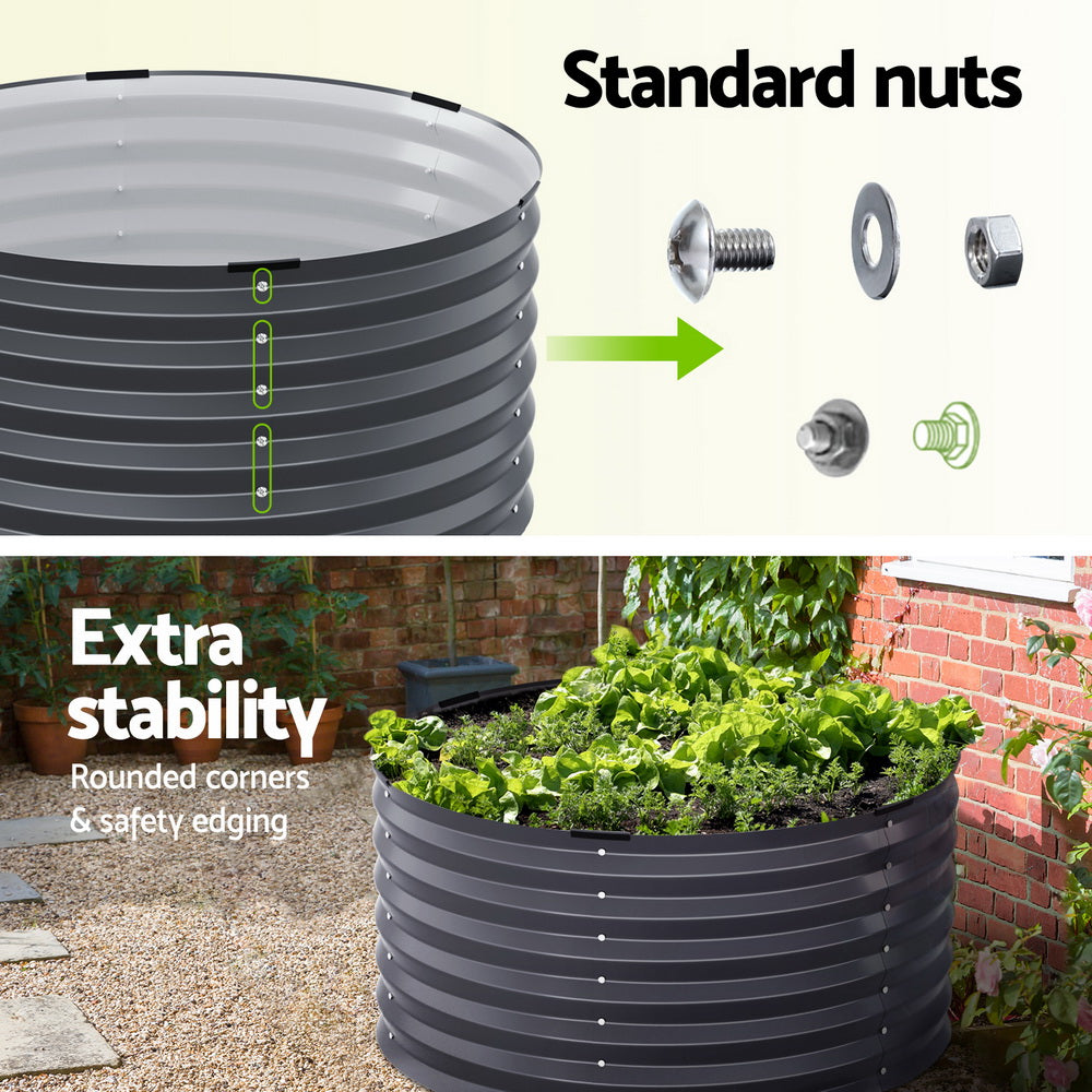 Garden Bed 90X45cm Planter Box Raised Container Galvanised Steel