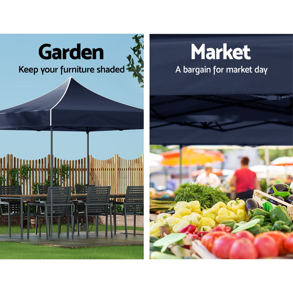 Gazebo Pop Up Marquee 3x3m- Navy