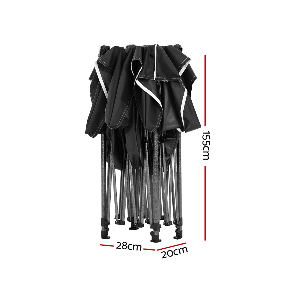 Gazebo Pop Up 3x4.5 - Black