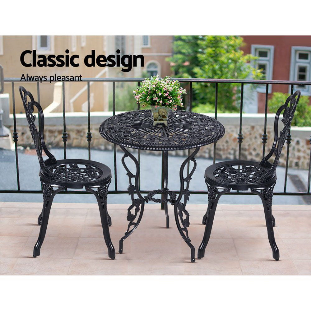 3PC Outdoor Setting - 3PC Black
