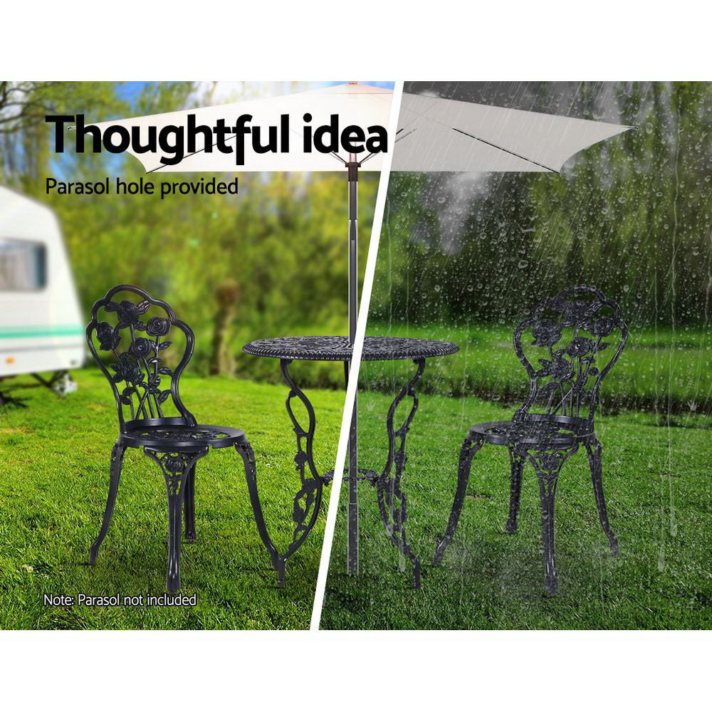 3PC Outdoor Setting - 3PC Black