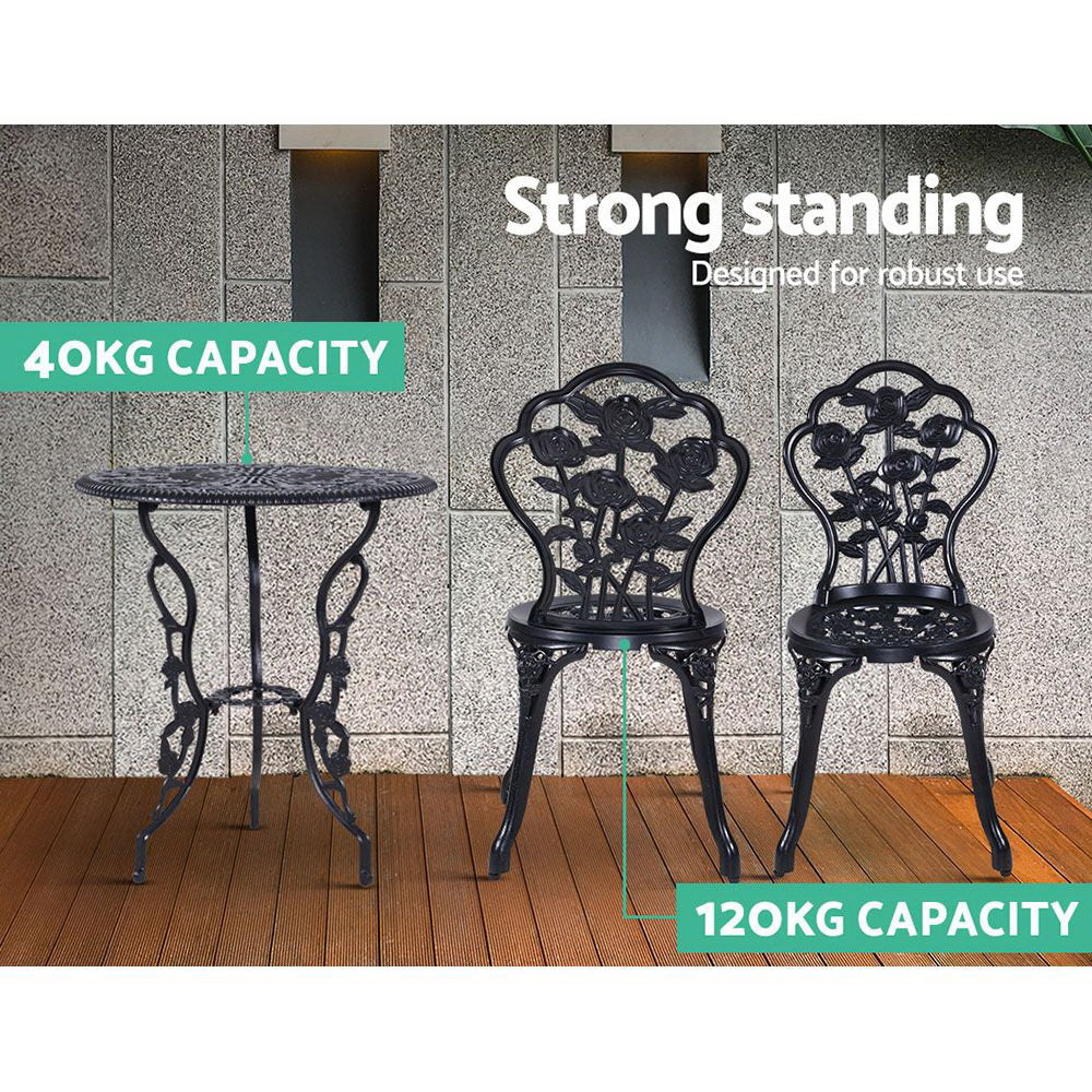 3PC Outdoor Setting - 3PC Black