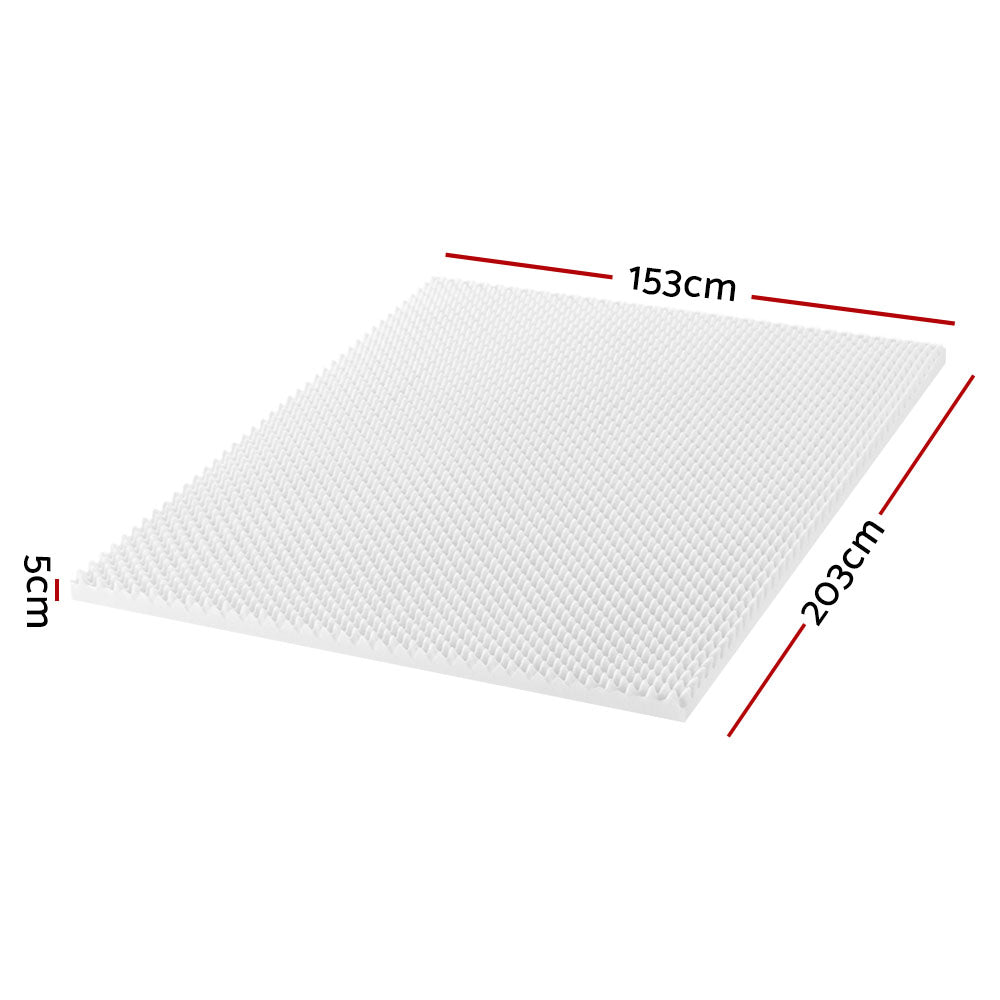 Memory Foam Mattress Topper Egg Crate 5cm Queen