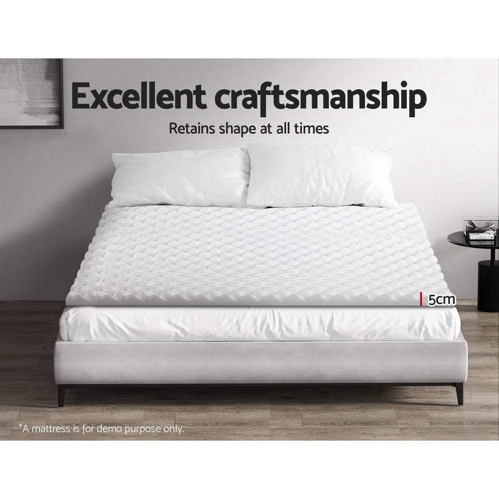 Memory Foam Mattress Topper Egg Crate 5cm Queen