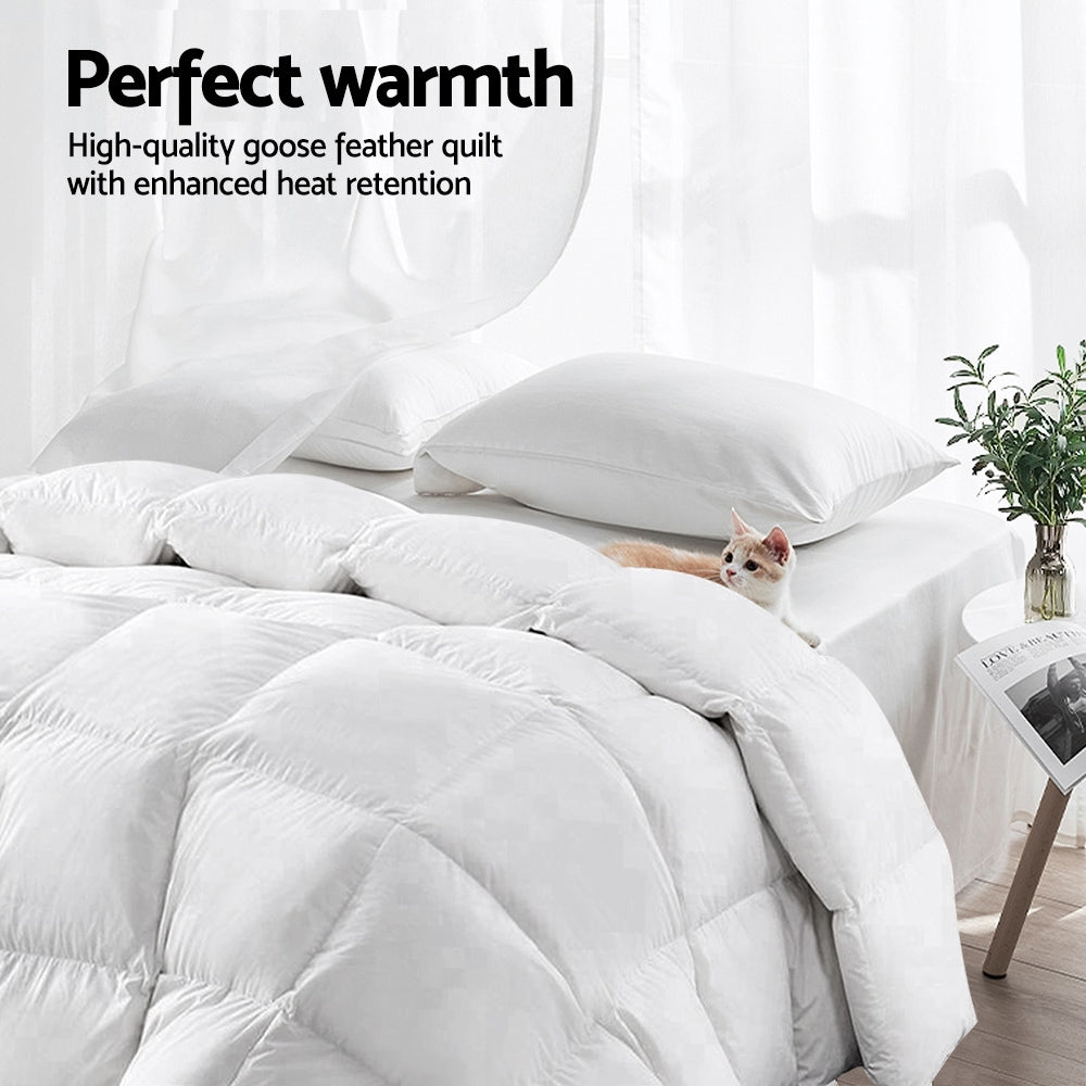 Goose Down Feather Quilt 800GSM - King