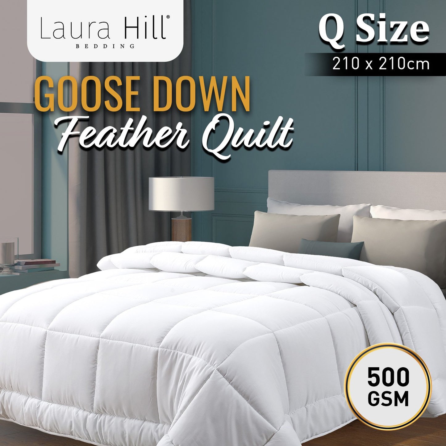 Doona 500GSM Goose Down Feather Comforter - Queen