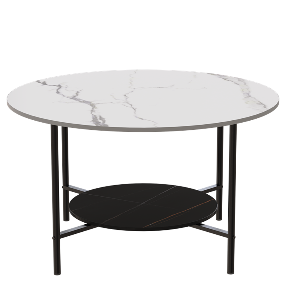 Coffee Table - Round Two Tier Stone