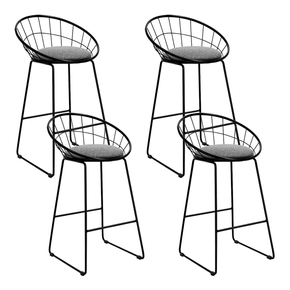 Bar Stools Set of 4 - Metallic