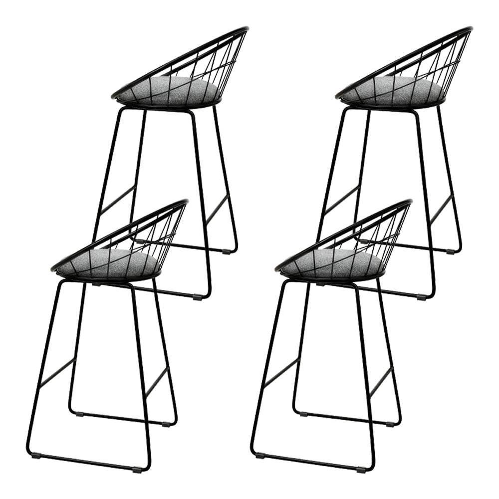 Bar Stools Set of 4 - Metallic