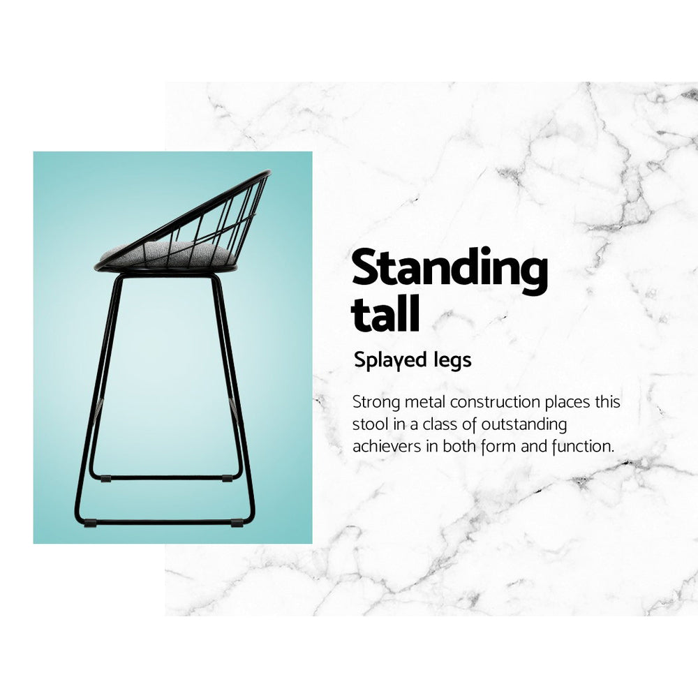 Bar Stools Set of 4 - Metallic