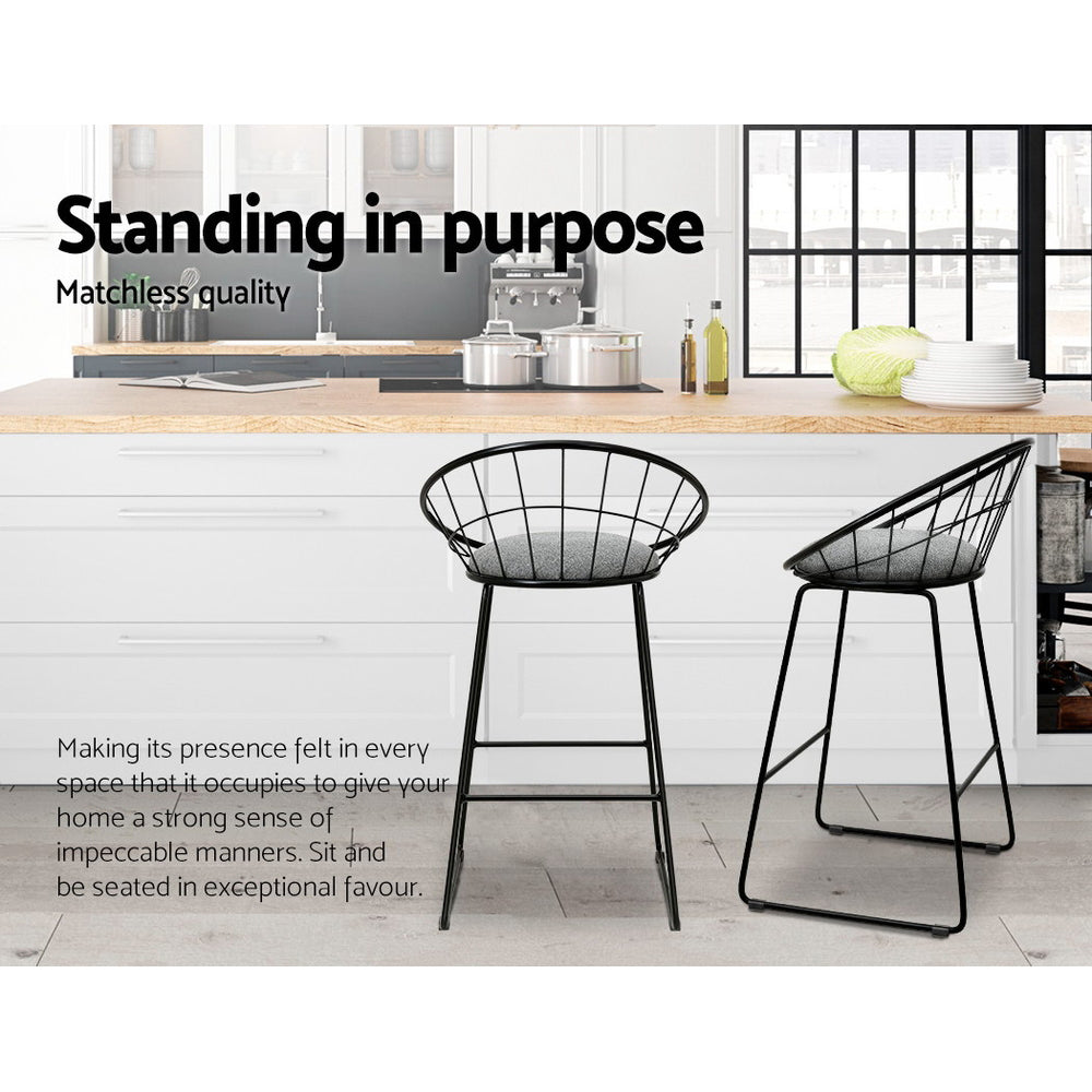 Bar Stools Set of 4 - Metallic