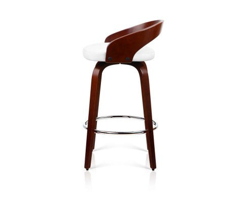 Set of 2 Cherry Wood Bar Stools