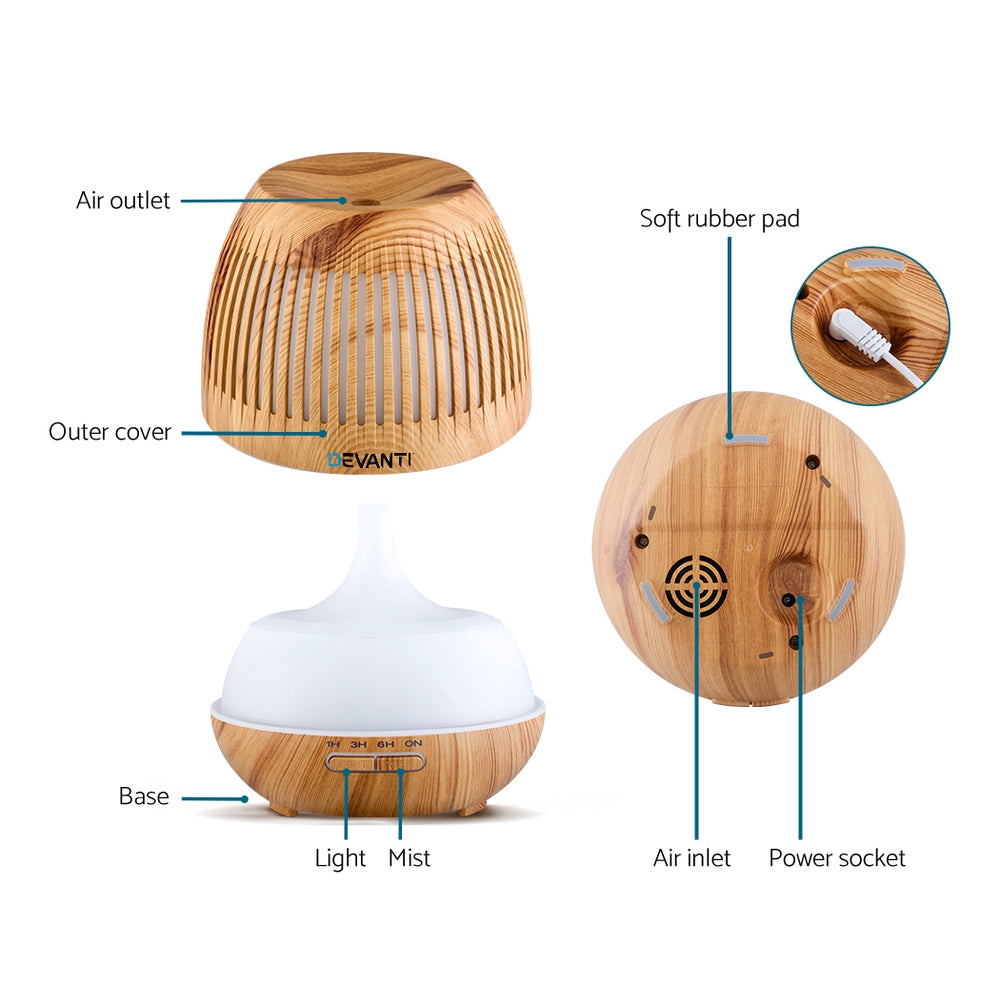 Aroma Diffuser for Essential Oils LED Light 400ml