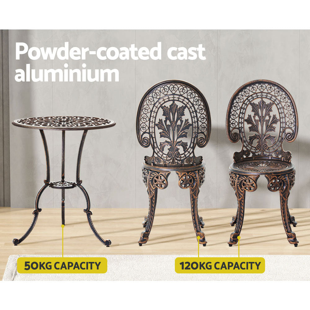 Outdoor Setting - 3PC Aluminium Bronze
