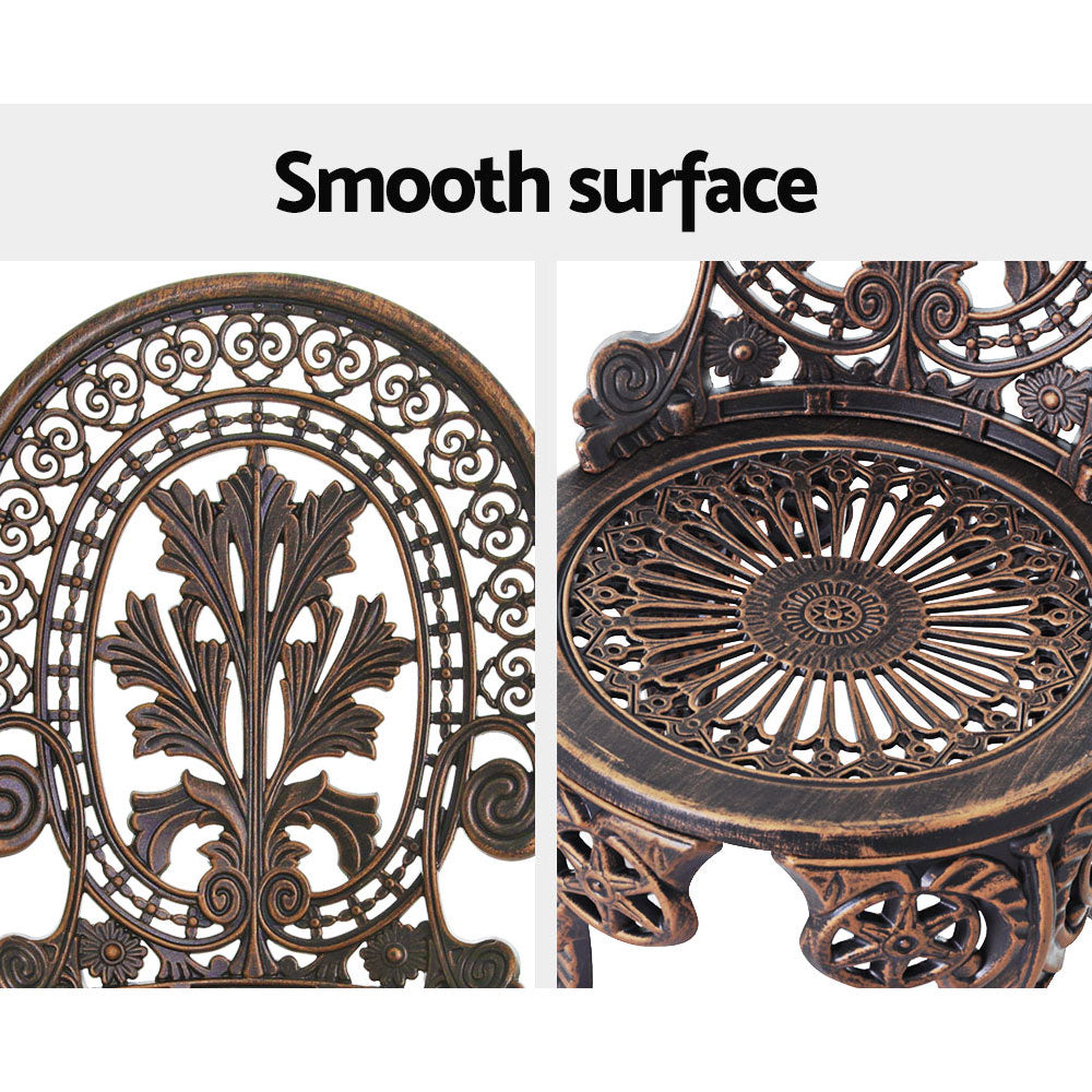Outdoor Setting - 3PC Aluminium Bronze