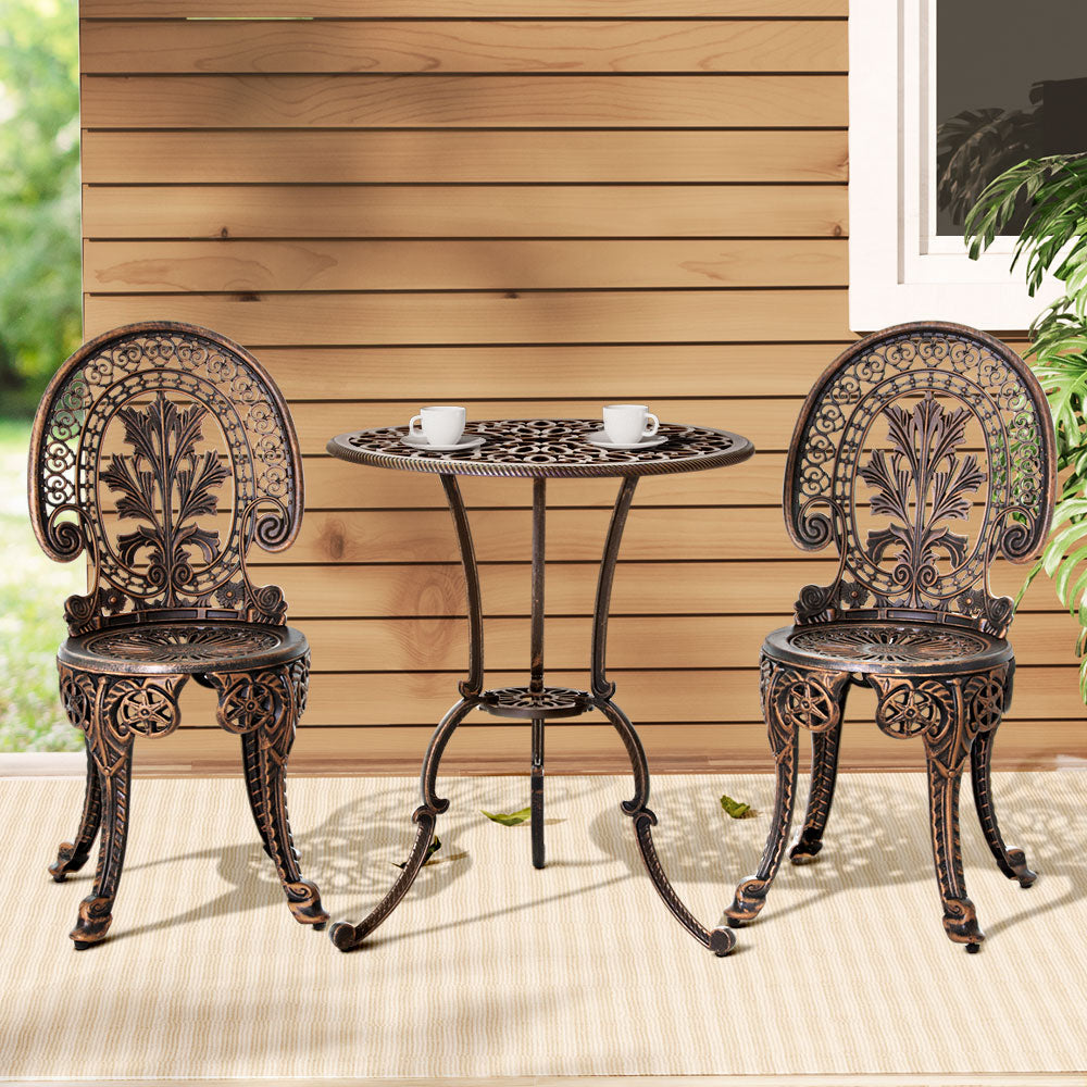 Outdoor Setting - 3PC Aluminium Bronze