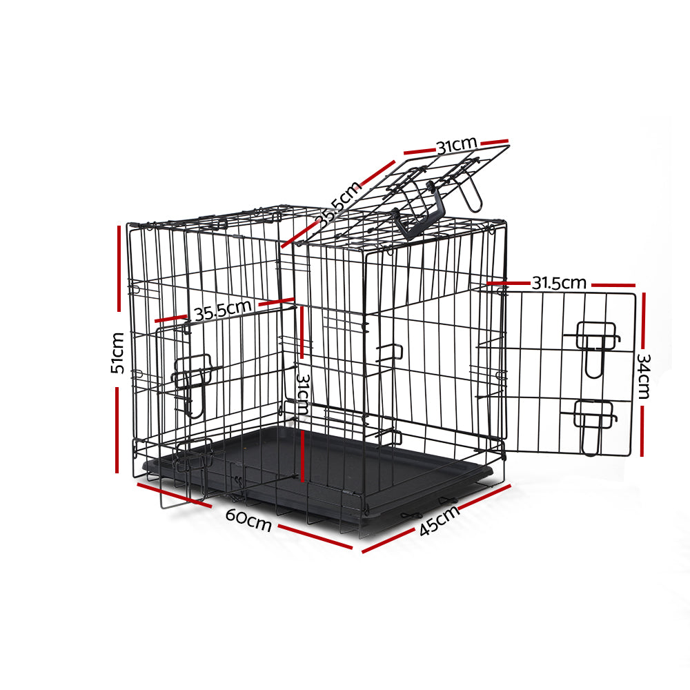 Pet Cage - 45 x 60 x 51cm - Black