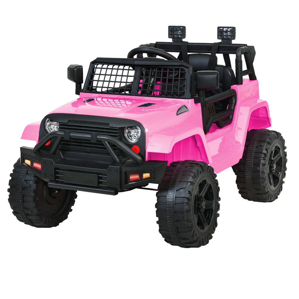 Kids Ride On Car Electric 12V Jeep Battery Remote Control - Pink