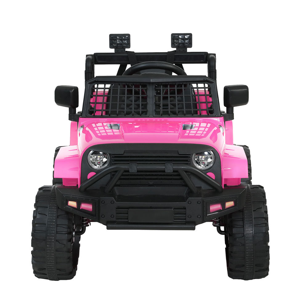 Kids Ride On Car Electric 12V Jeep Battery Remote Control - Pink