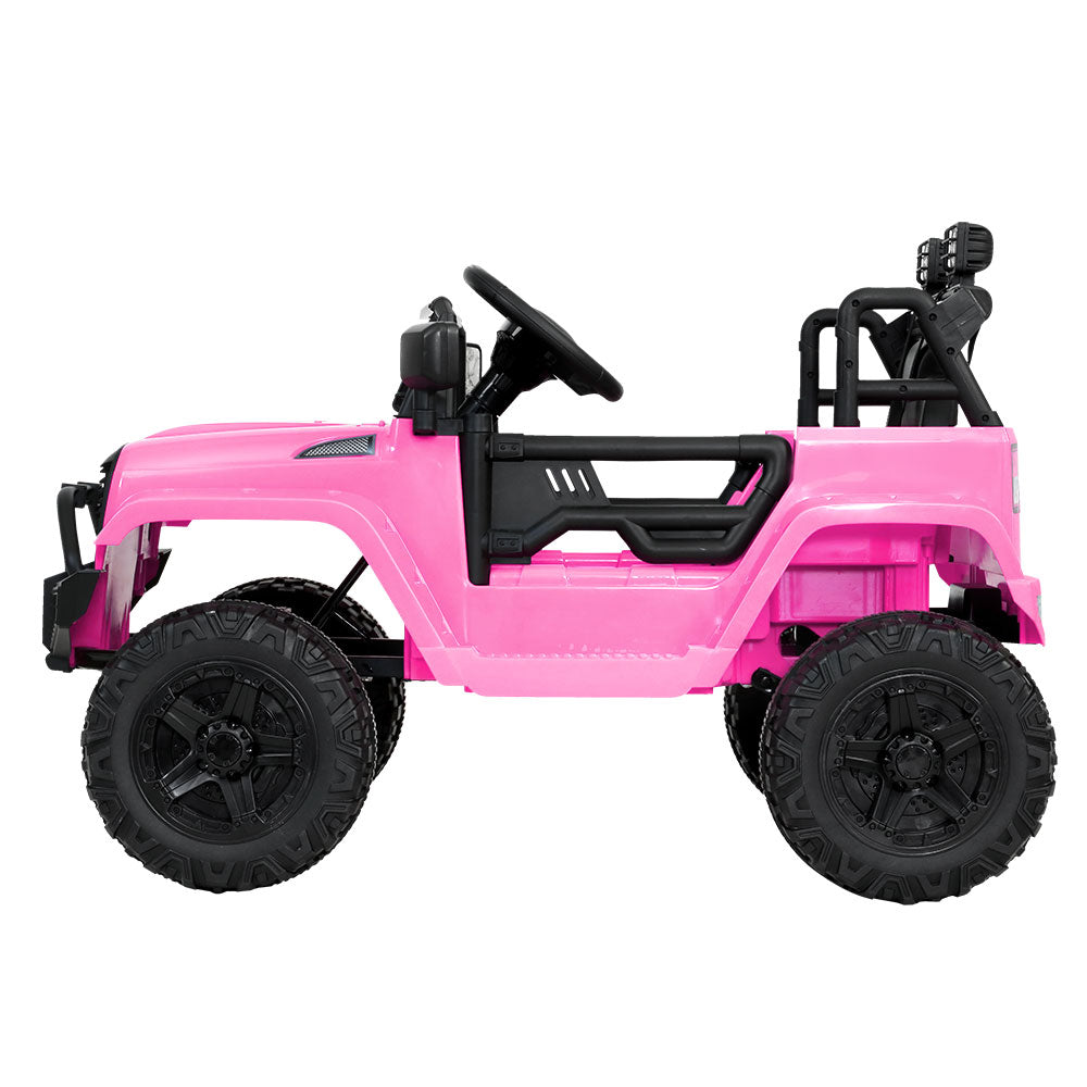Kids Ride On Car Electric 12V Jeep Battery Remote Control - Pink