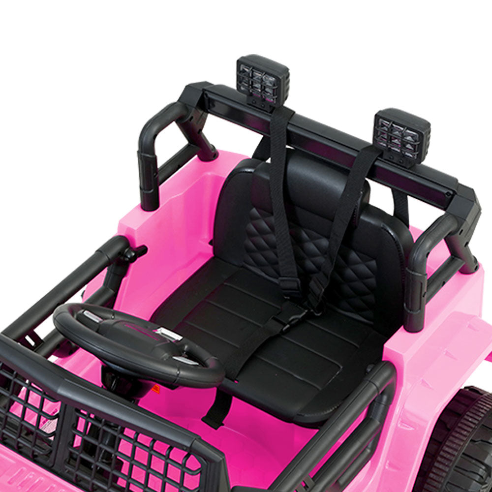 Kids Ride On Car Electric 12V Jeep Battery Remote Control - Pink
