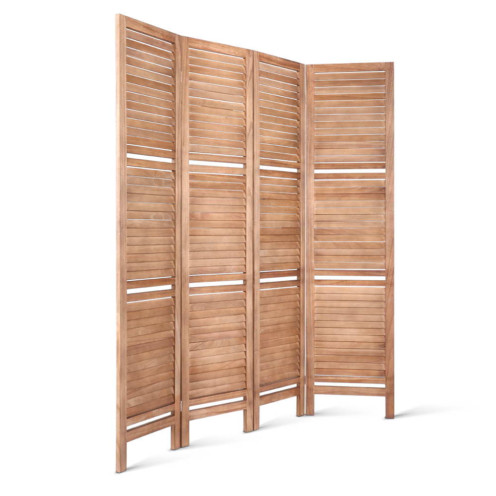 Room Divider 4 Panel - Brown