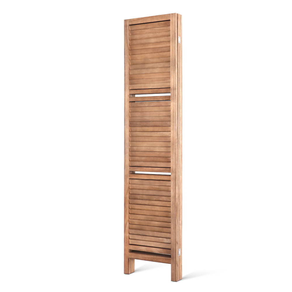 Room Divider 4 Panel - Brown