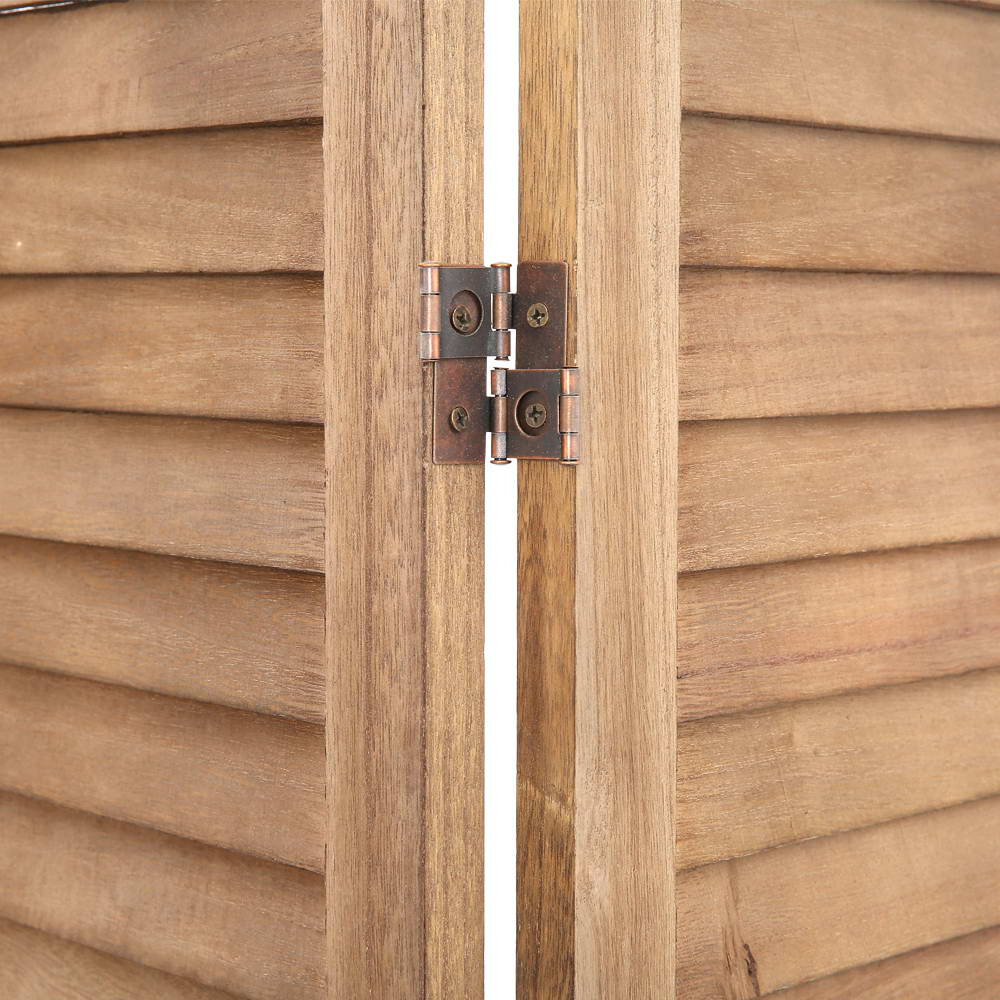 Room Divider 4 Panel - Brown
