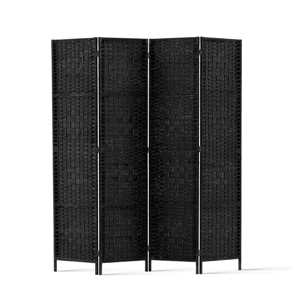 Room Divider 4 Panel - Black