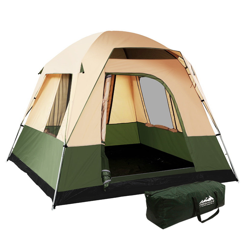 Camping Tent 4 Person Ripstop - Green