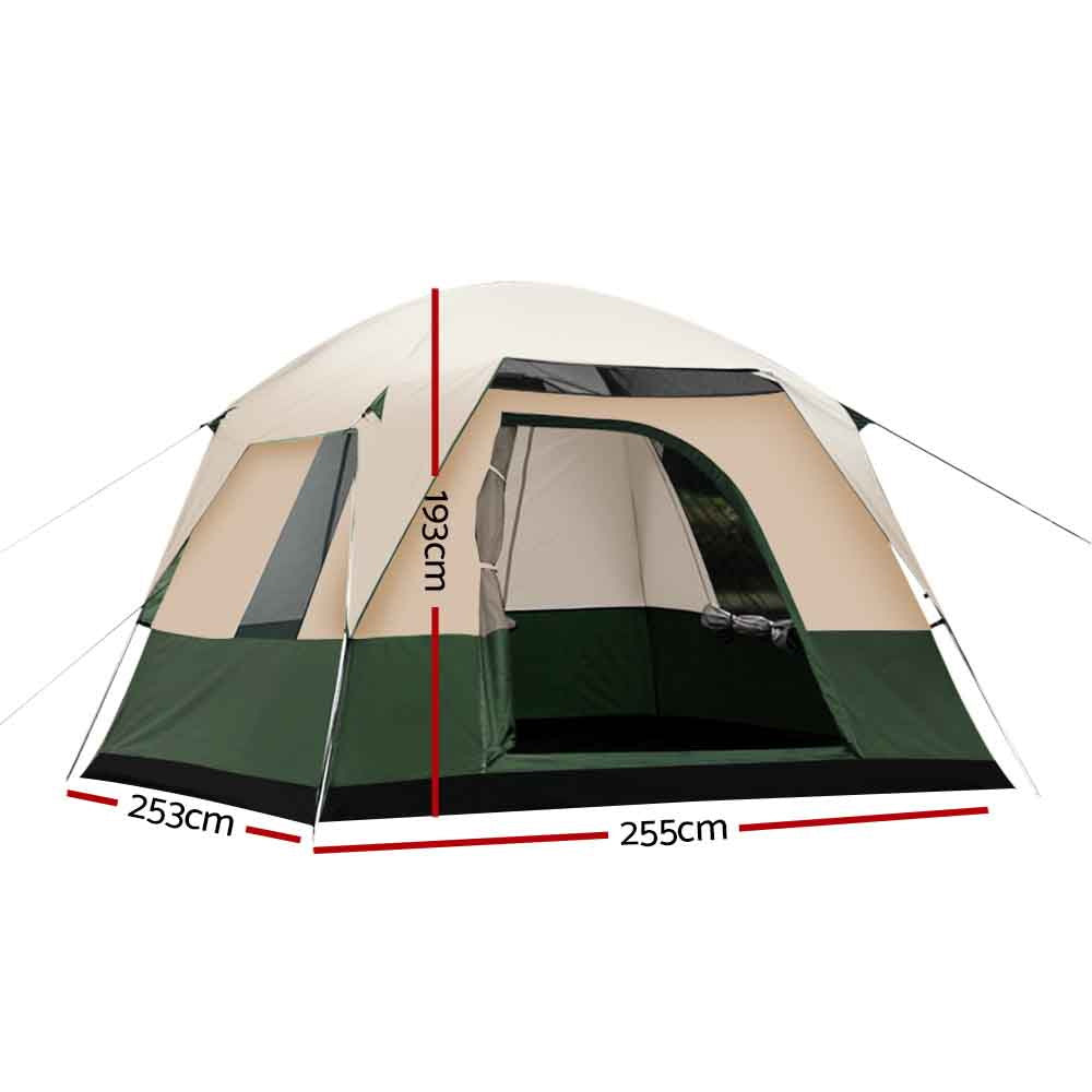 Camping Tent 4 Person Ripstop - Green