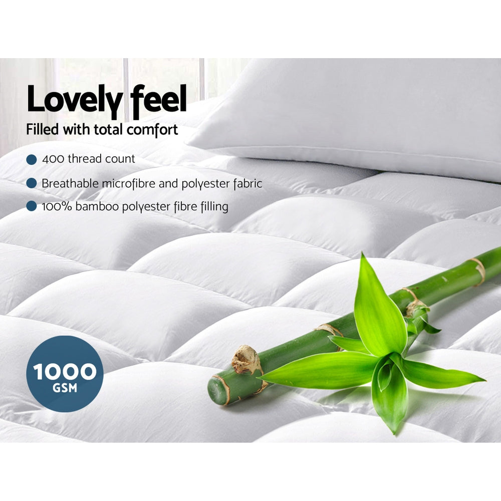 Mattress Topper Bamboo Fibre- Double