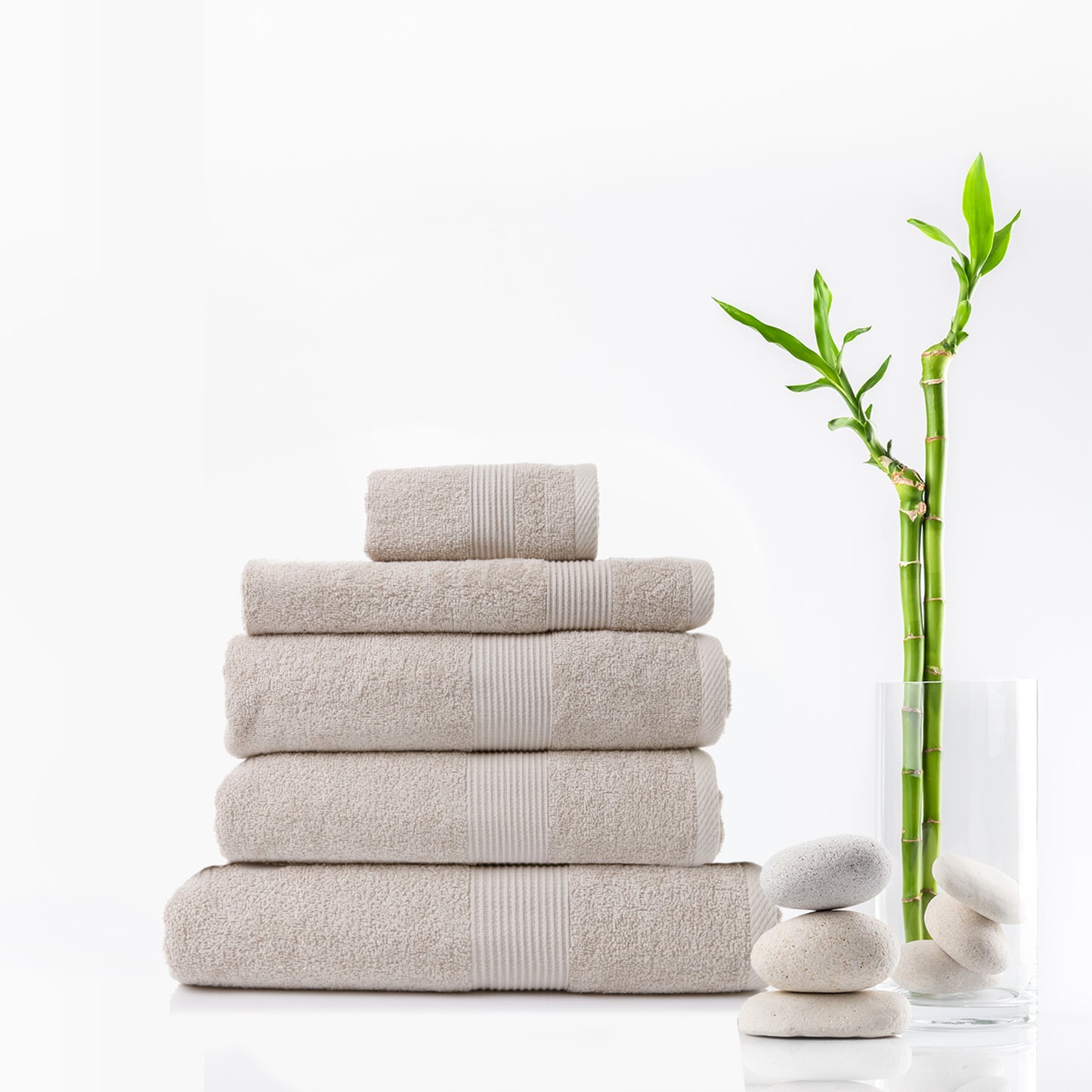 Towel Set 450GSM 5 Piece - Beige
