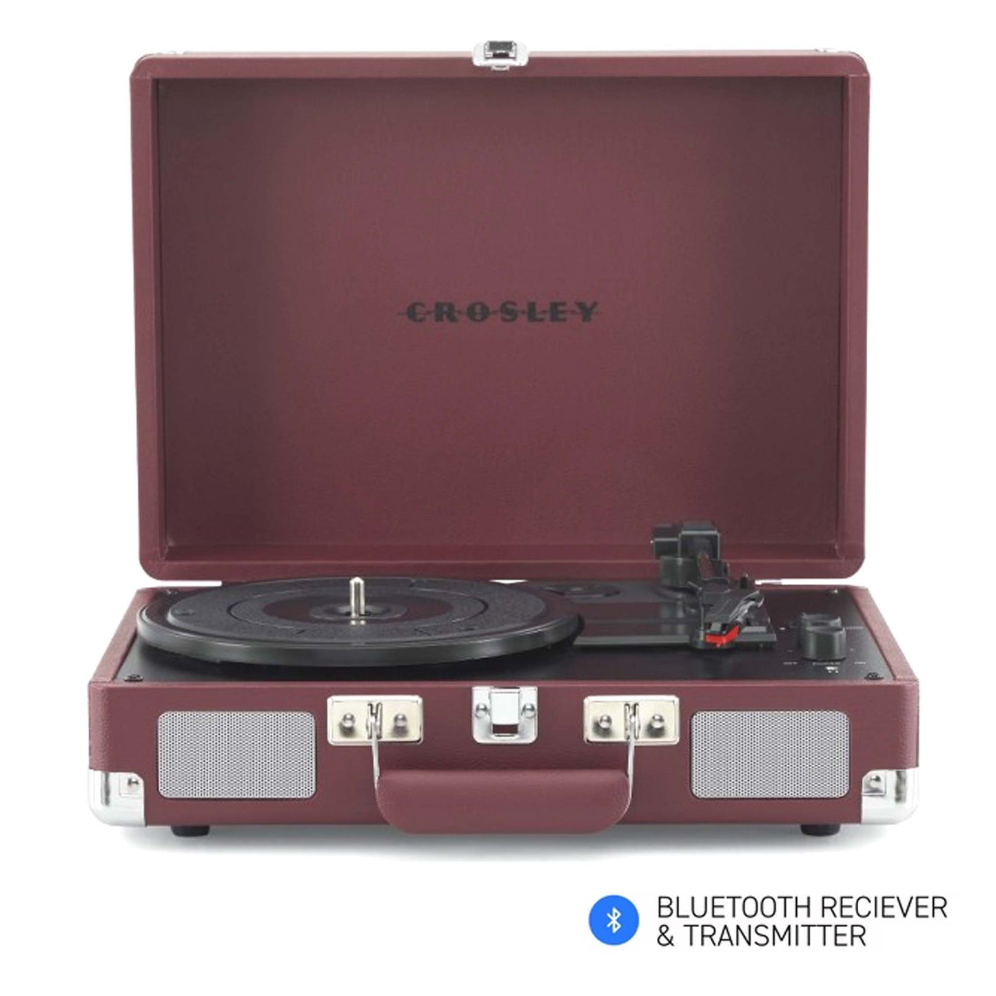 Turntable Bluetooth - 3 Speed Burgundy