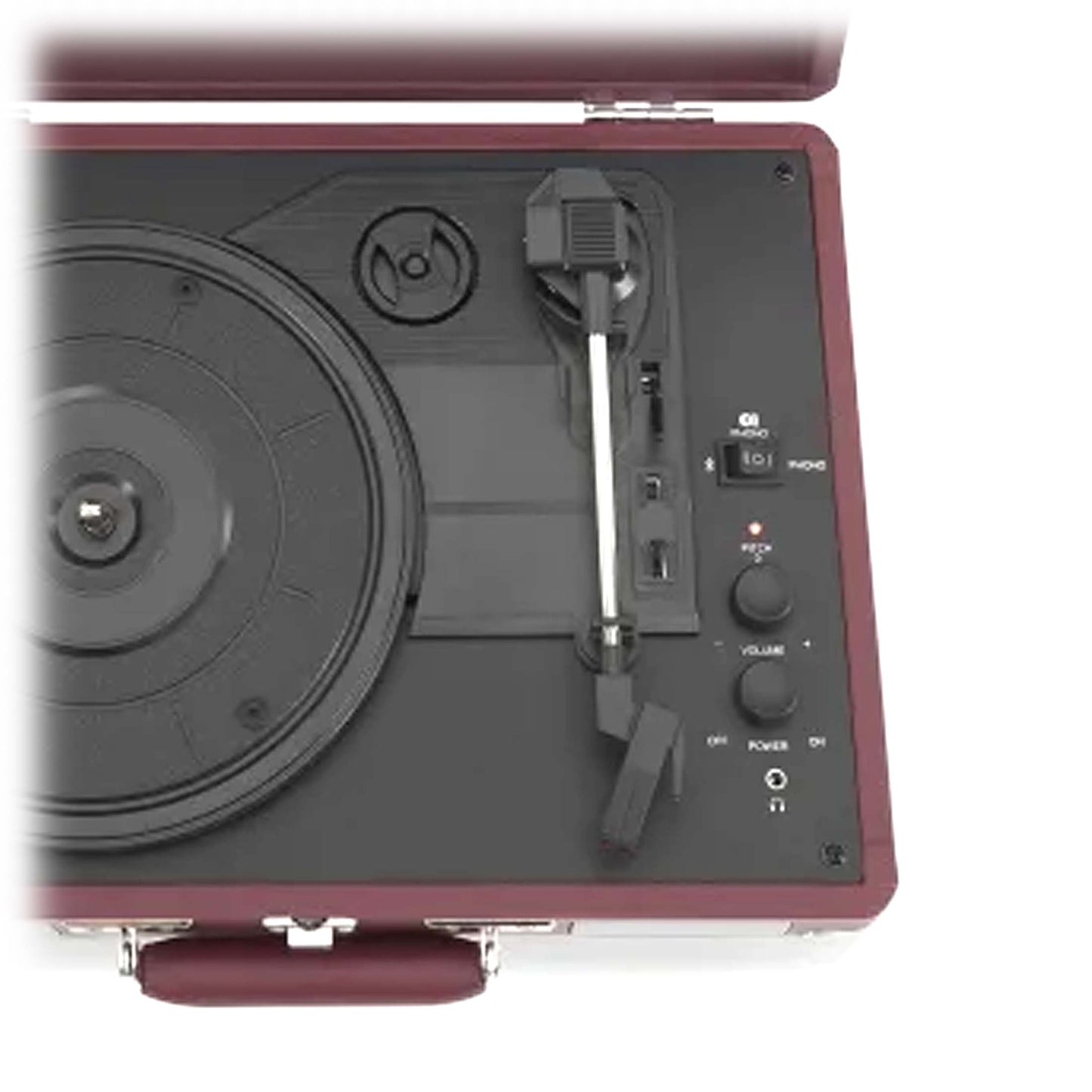 Turntable Bluetooth - 3 Speed Burgundy