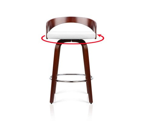 Set of 2 Cherry Wood Bar Stools
