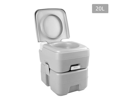 Portable Camping Toilet 20L - Grey