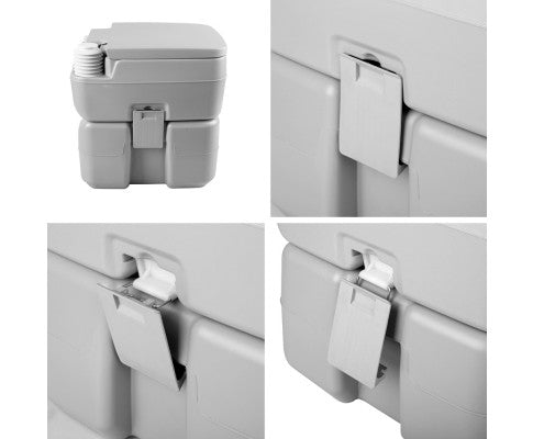 Portable Camping Toilet 20L - Grey