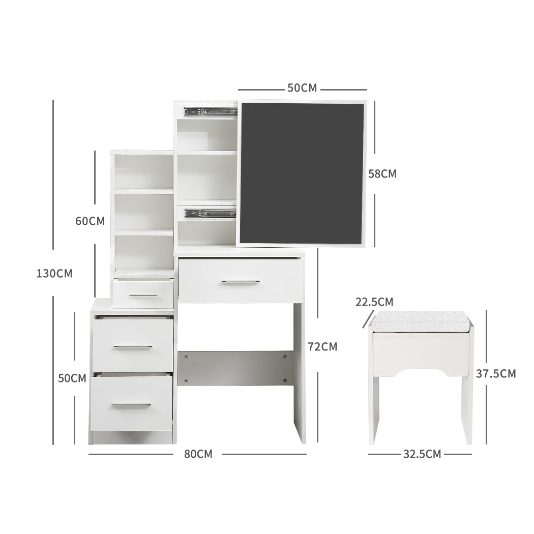 Dressing Table Set with Stool