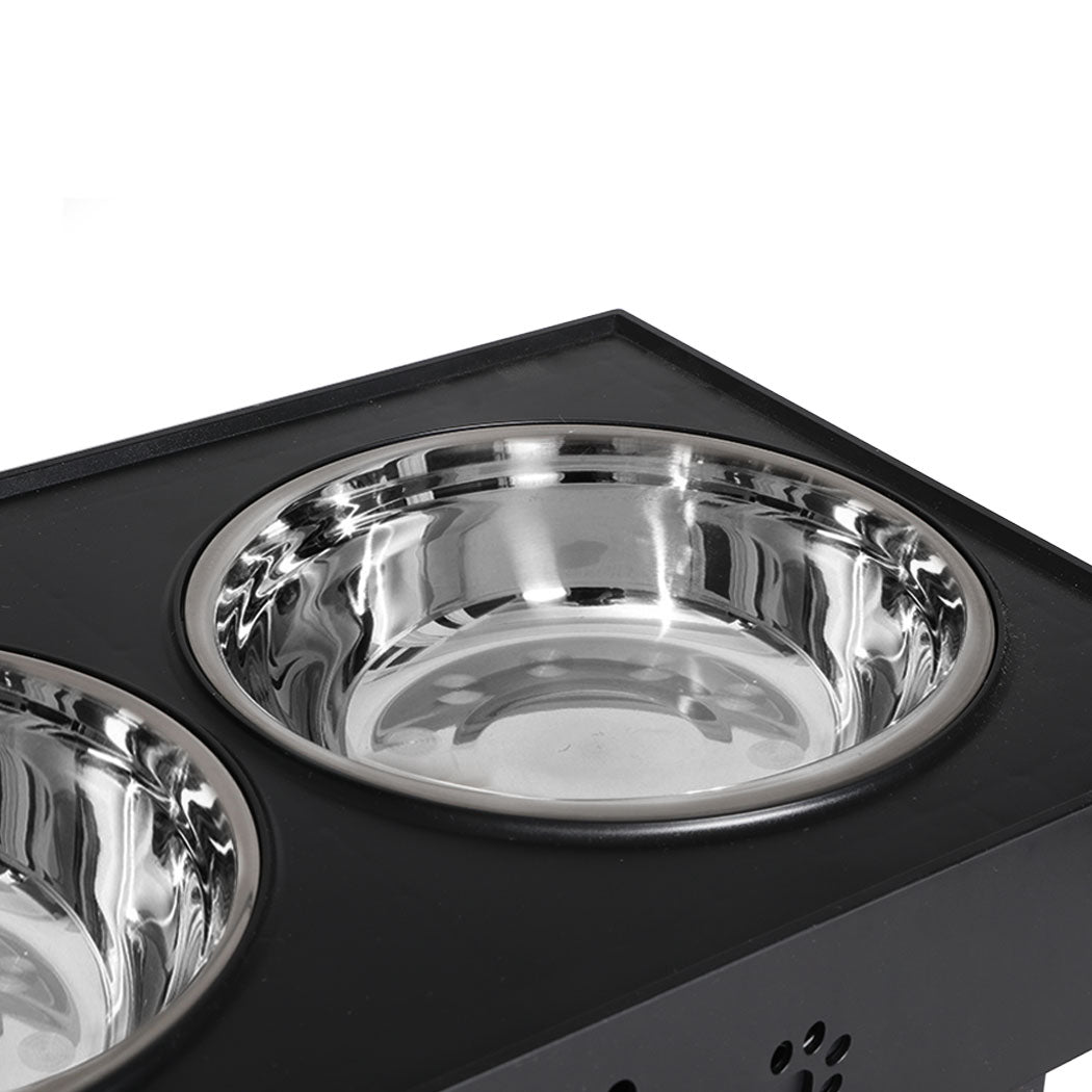 Pet Bowl Double - Adjustable Height Stand